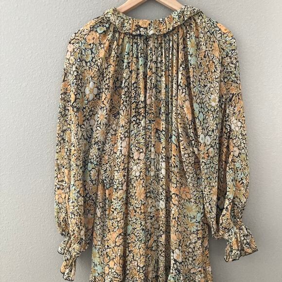 Free People Feeling Groovy Maxi Dress - Floral - Black Gold - Small - Picture 8 of 11